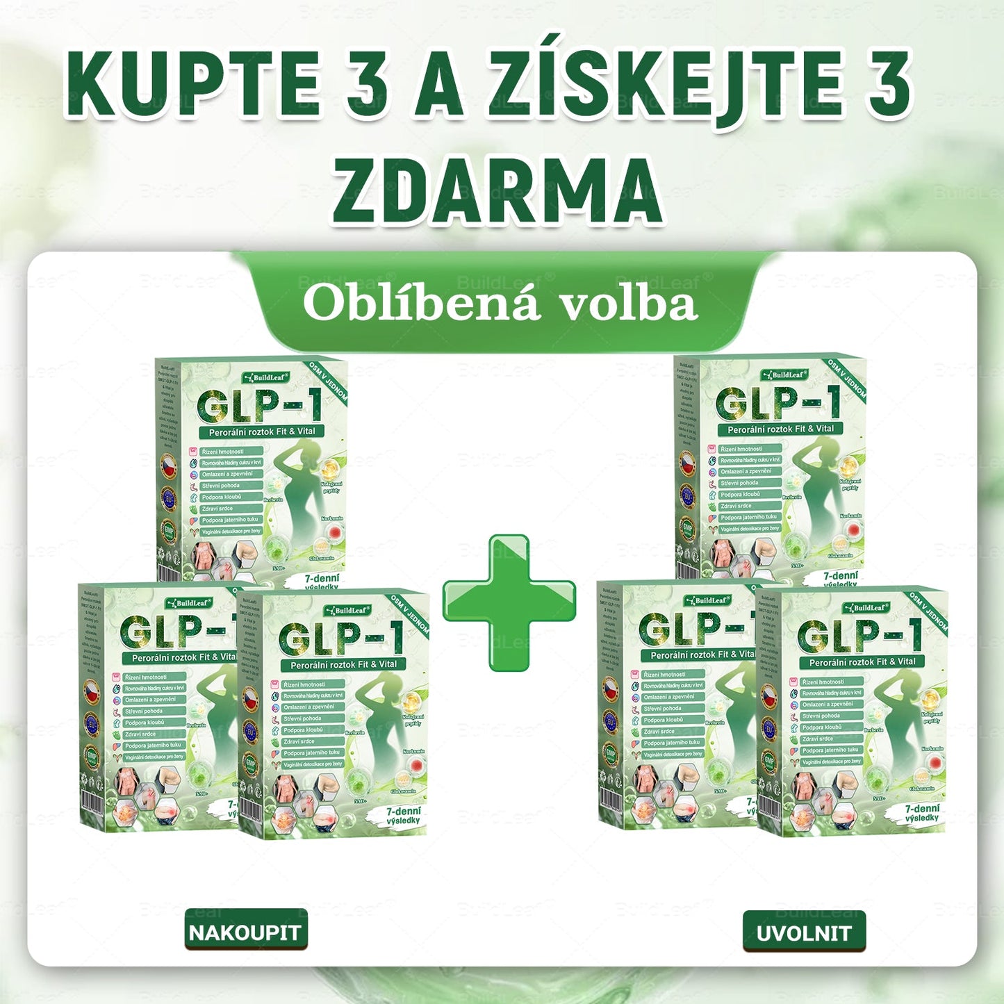 ♻️Oficiální obchod ČR | BuildLeaf® GLP-1 8-v-1 Fit & Vital Řešení (Jednou denně, viditelné změny za 7 dní) ✅ Obezita, kardiovaskulární zdraví, cukrovka, spánková apnoe, zdraví střev, problémy se klouby a další.